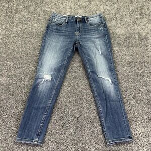 Vigoss Jeans Womens 31 Blue Jagger Skinny Distressed Medium Wash Denim Stretch